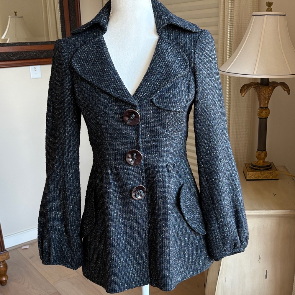 Nanette Lepore Women's Dark multi colored Tweed jacket
